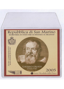 Busta di protezione per 2 Euro San Marino 2004-05 e divisionali in euro ufficiali 
